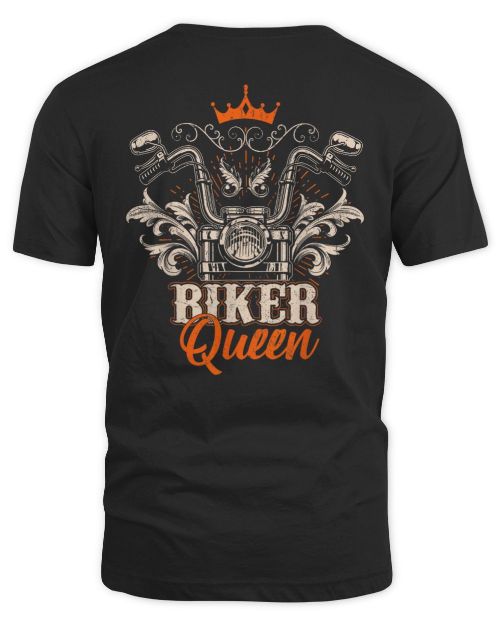 Womens Motorcycle Queen Biker Girl Vintage Unisex Standard T-Shirt black s