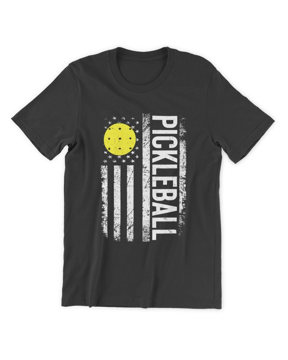 Pickleball American Flag Unisex Premium T-Shirt black s