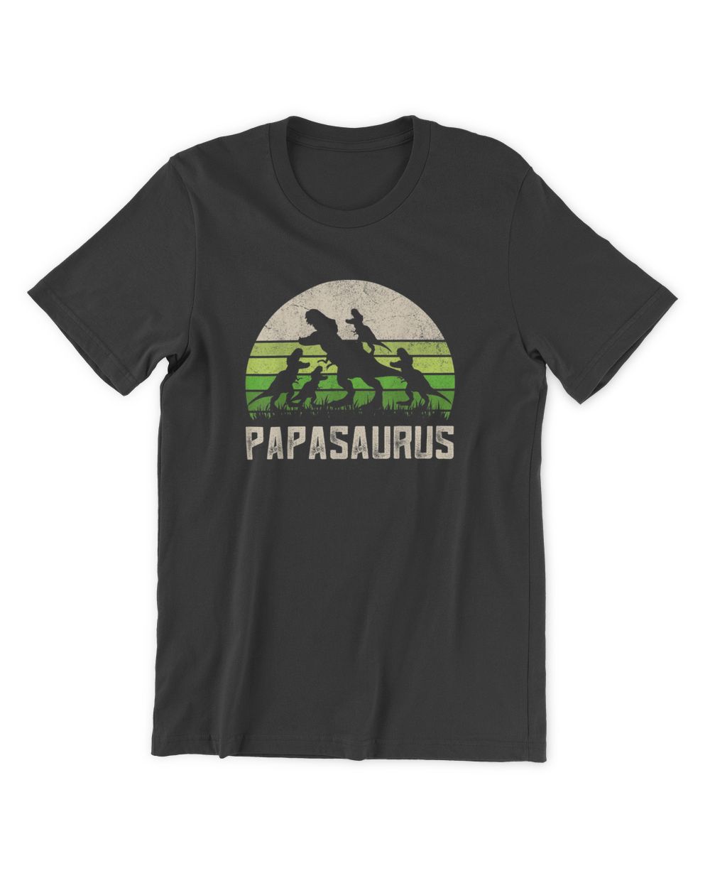 Mens Funny Grandpa Shirts, Papasaurus Dinosaur 4 Kids Fathers Day Shirt Men's Premium Tshirt black s