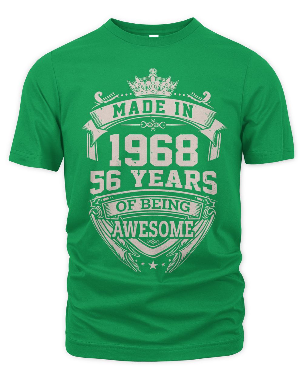 Made In 1968 , Years Of Being Awesome USA14 Unisex Premium T-Shirt kelly-green s