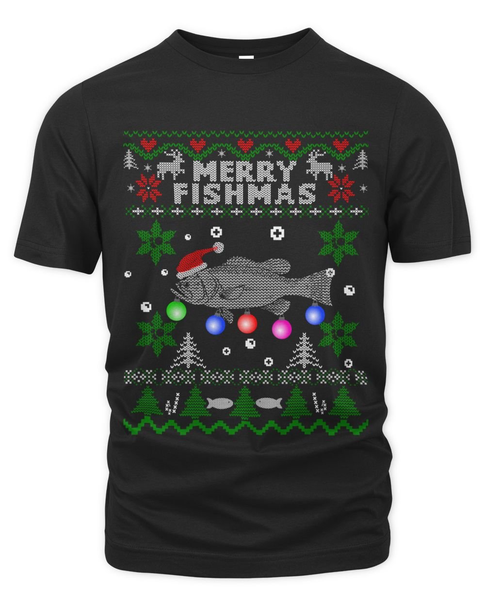 Funny Fishing Christmas (6) Unisex Premium T-Shirt black s