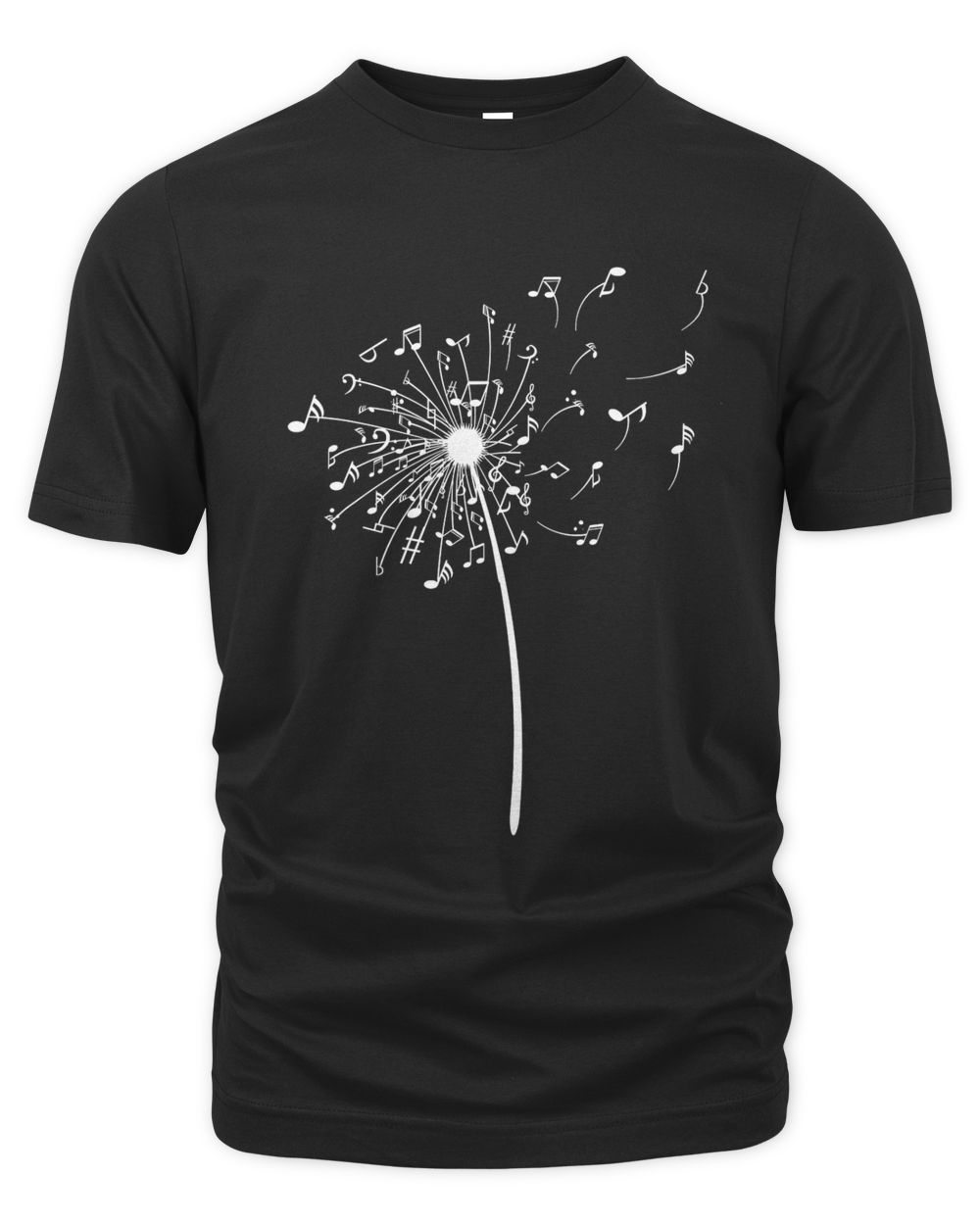 Music Notes Dandelion Unisex Premium T-Shirt black s