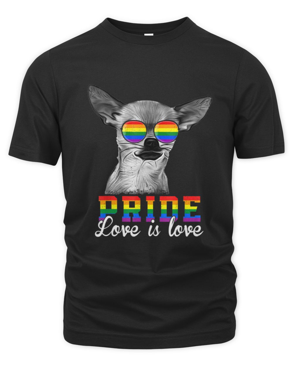 Chihuahua Pride Love is Love Unisex Premium T-Shirt black s