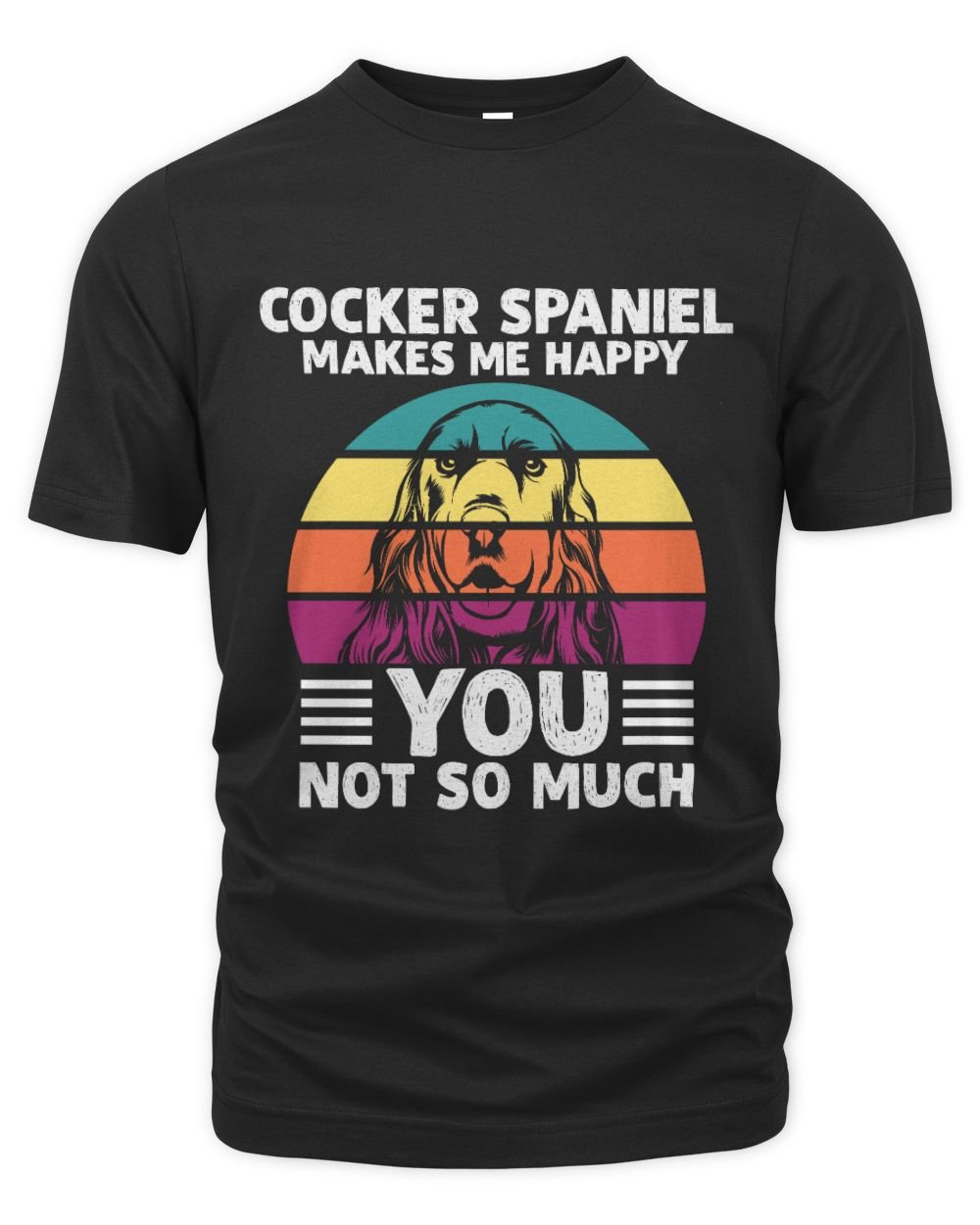 COCKER-SPANIEL MAKES ME HAPPY Unisex Premium T-Shirt black s