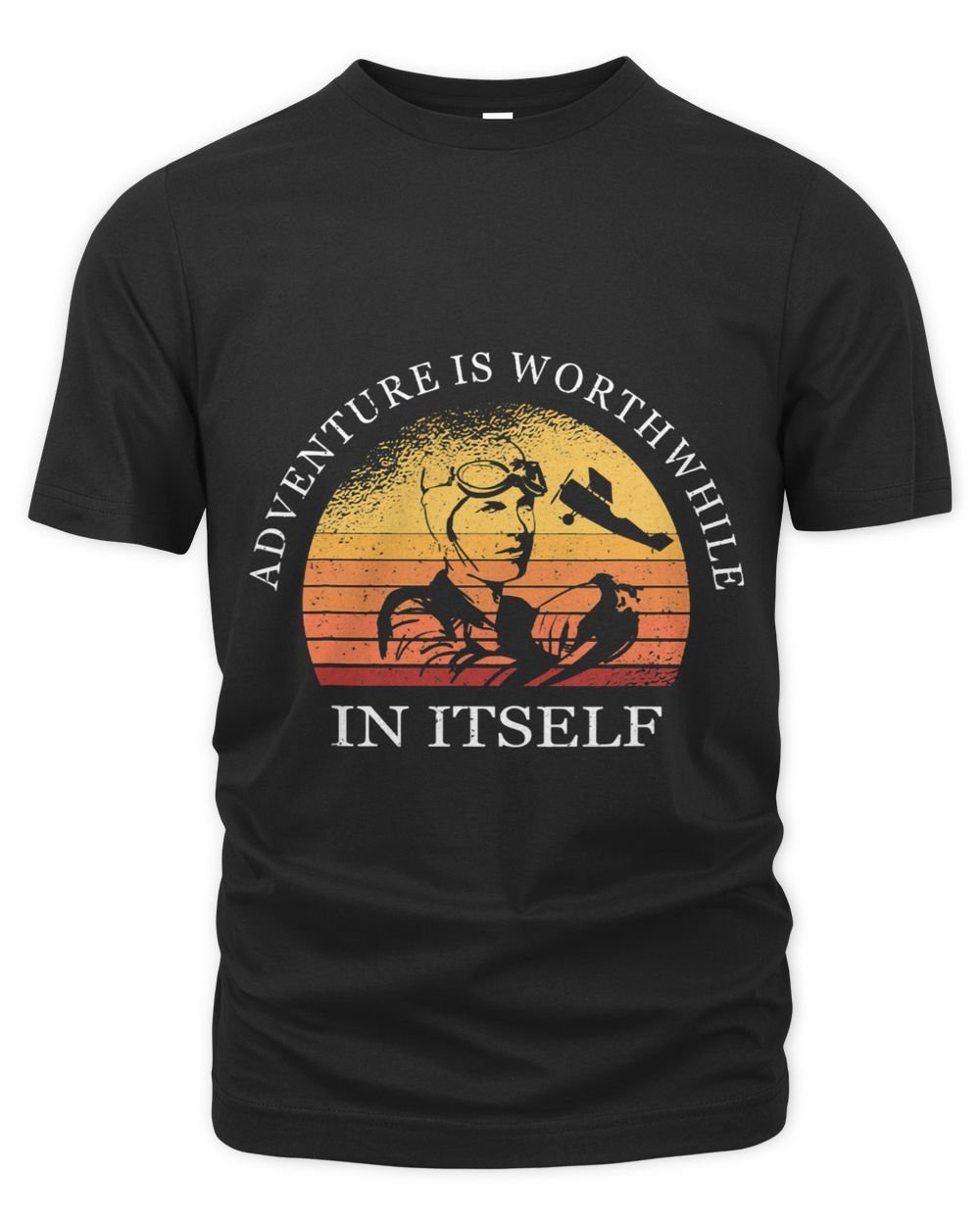 Adventure Is Worthwhile In Itself Earhart Day 9 Unisex Premium T-Shirt black s