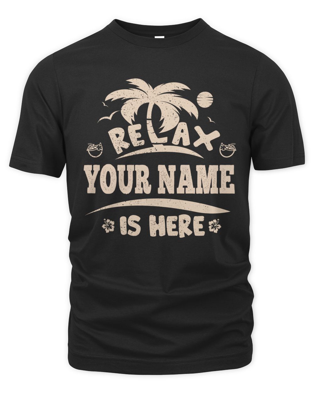 Relax YOUR NAME Is Here . Custom T-Shirt Printing Men's Premium Tshirt black 
