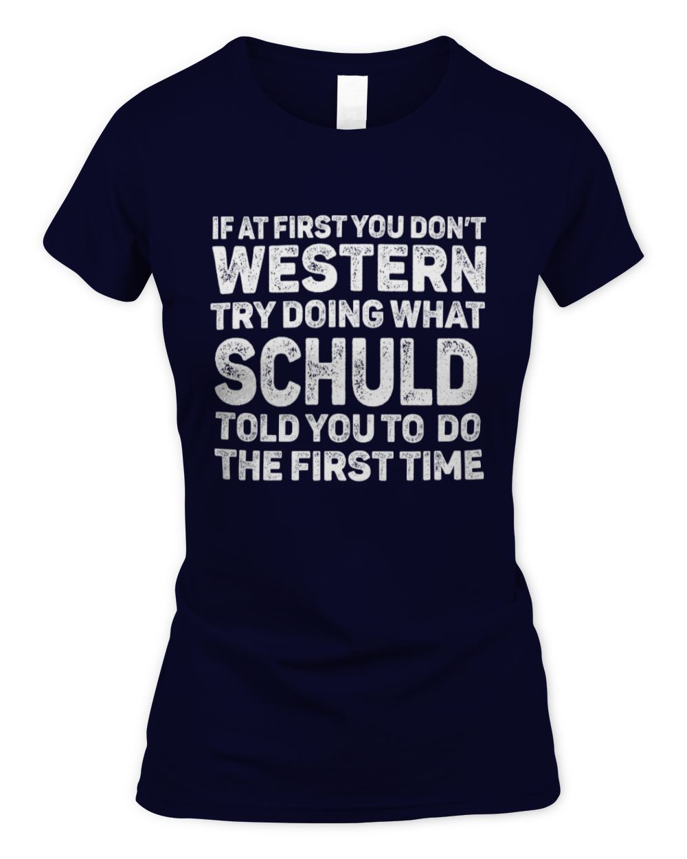 Fbus16217-Western H39 Women's Soft Style Fitted T-Shirt navy s