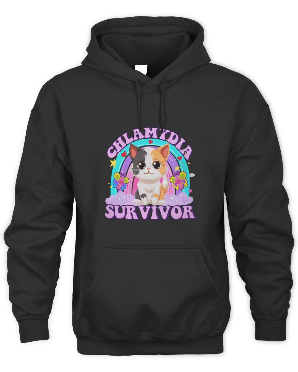 Chlamydia Survivor Unisex Hoodie black s