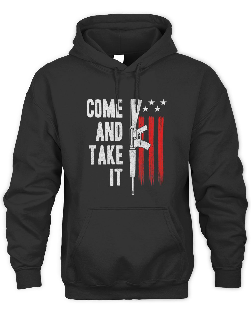 Come And Take It Gun Rights AR15 Firearms Flag Unisex Hoodie black s