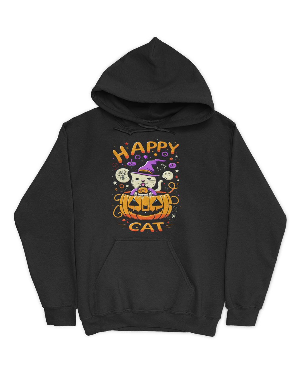 Cat Halloween 0 Unisex Hoodie black s
