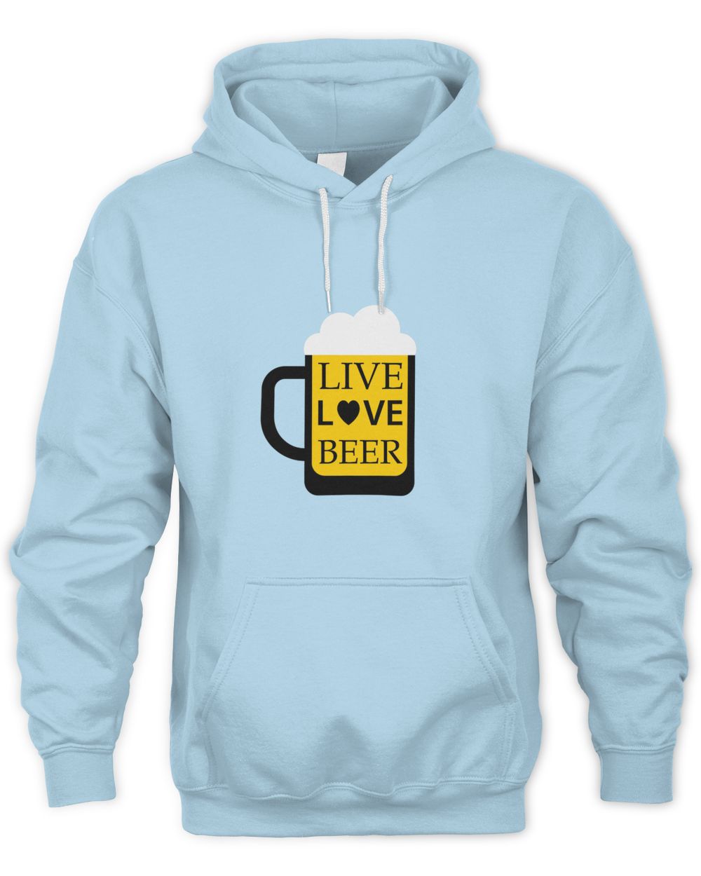 Live Love Beer Beer Shirt For Beer Lover With Free Shipping, Great Gift For Fathers Day Unisex Hoodie light-blue 