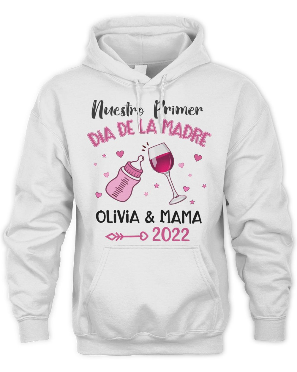 Nuestro Primer día de la Madre Unisex Hoodie white s