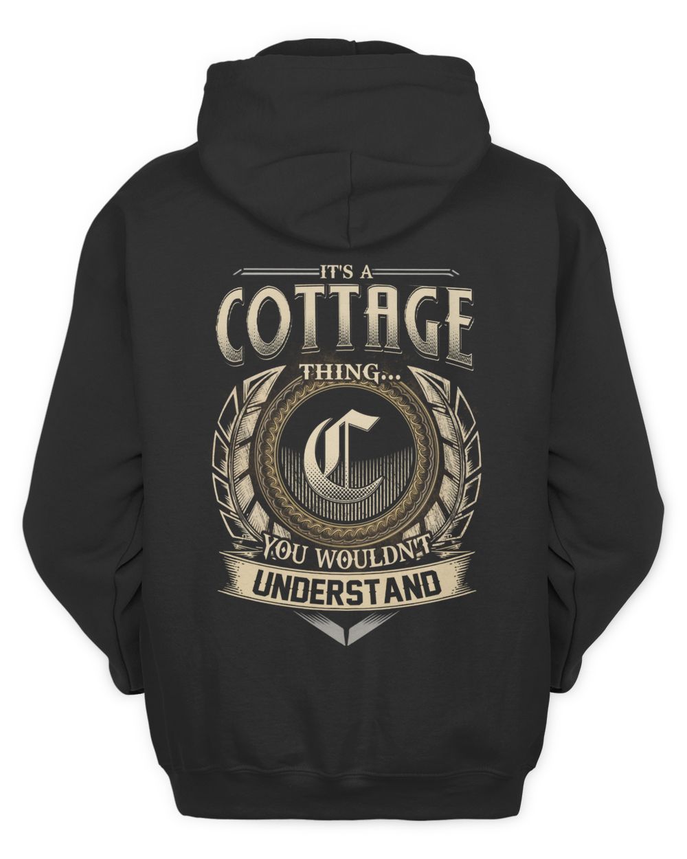 COTTAGE Unisex Hoodie black s