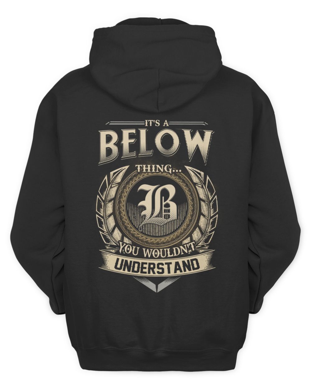 BELOW Unisex Hoodie black s