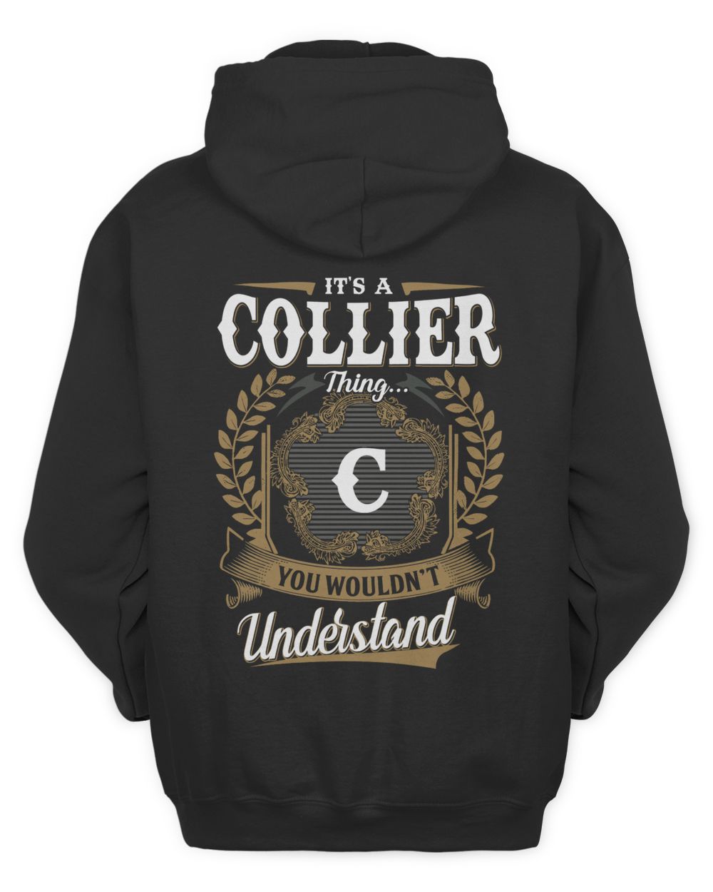 COLLIER Unisex Hoodie black s