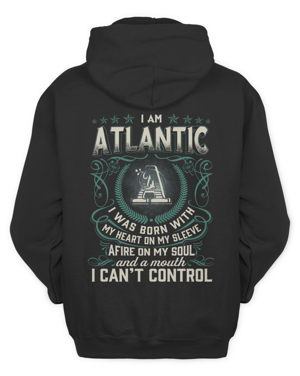 ATLANTIC Unisex Hoodie black s