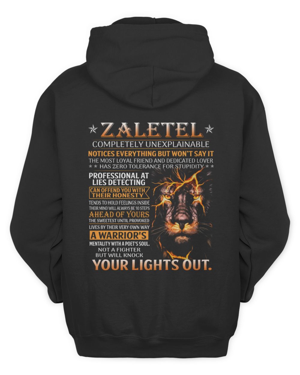ZALETEL F2 Unisex Hoodie black s