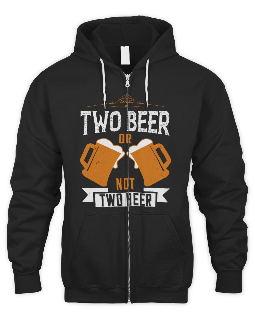 Two Beer Or Not Two Beer Beer Shirt For Beer Lover With Free Shipping, Great Gift For Fathers Day Men's Zip Hoodie black 