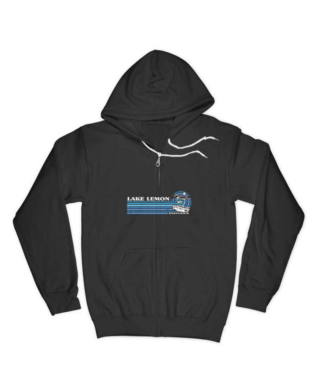 Camping Camp Fishing Boating Camping Lake Vacation Lake Lemon Camper Men's Zip Hoodie black s