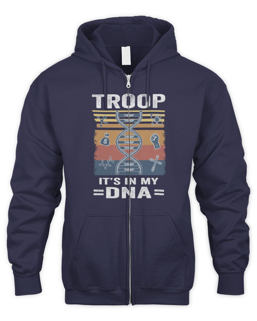 Fbus24827-Troop H22 Men's Zip Hoodie navy s