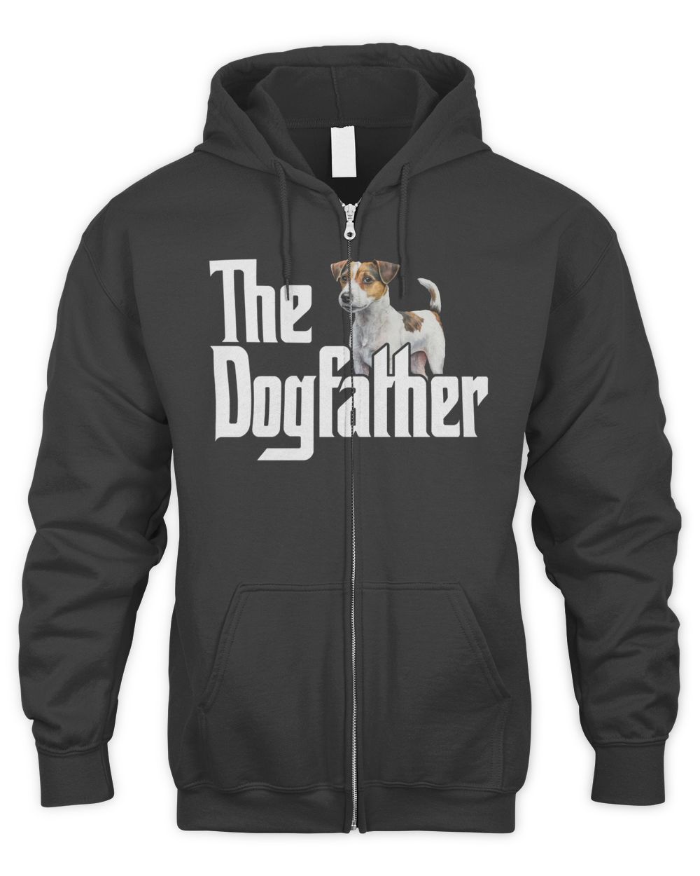 The Dogfather Jack Russell Men's Zip Hoodie black s