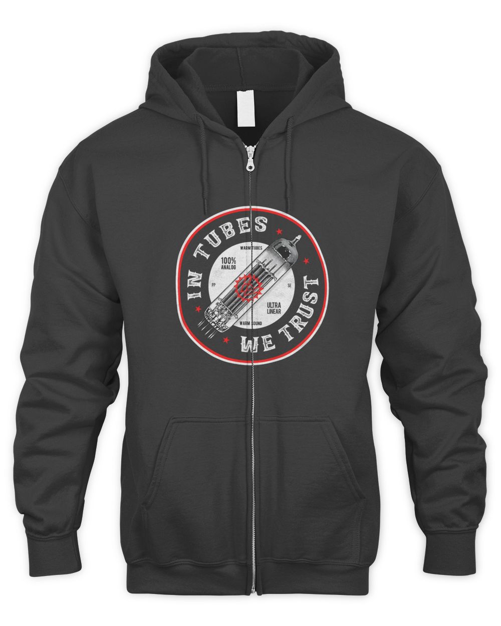 In Tubes We Trust - Vacuum Tube Analog Sound Men's Zip Hoodie black s