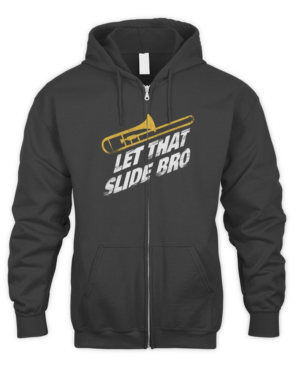 Let That Slide Bro - Trombone Men's Zip Hoodie black s
