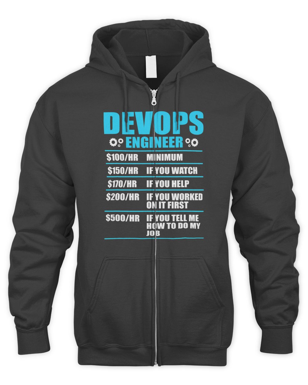 Sys admin and developer Design for a Cloud devops engineer 3 Men's Zip Hoodie black s