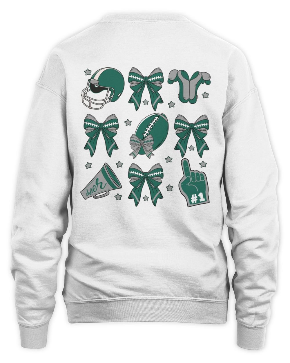 Football Coquette, Coquette Shirt, Football Team Shirt, Game Day, Touchdown Season, Sports Shirt, Sport Gift, Sport Lover, Football Lover Unisex Sweatshirt white s