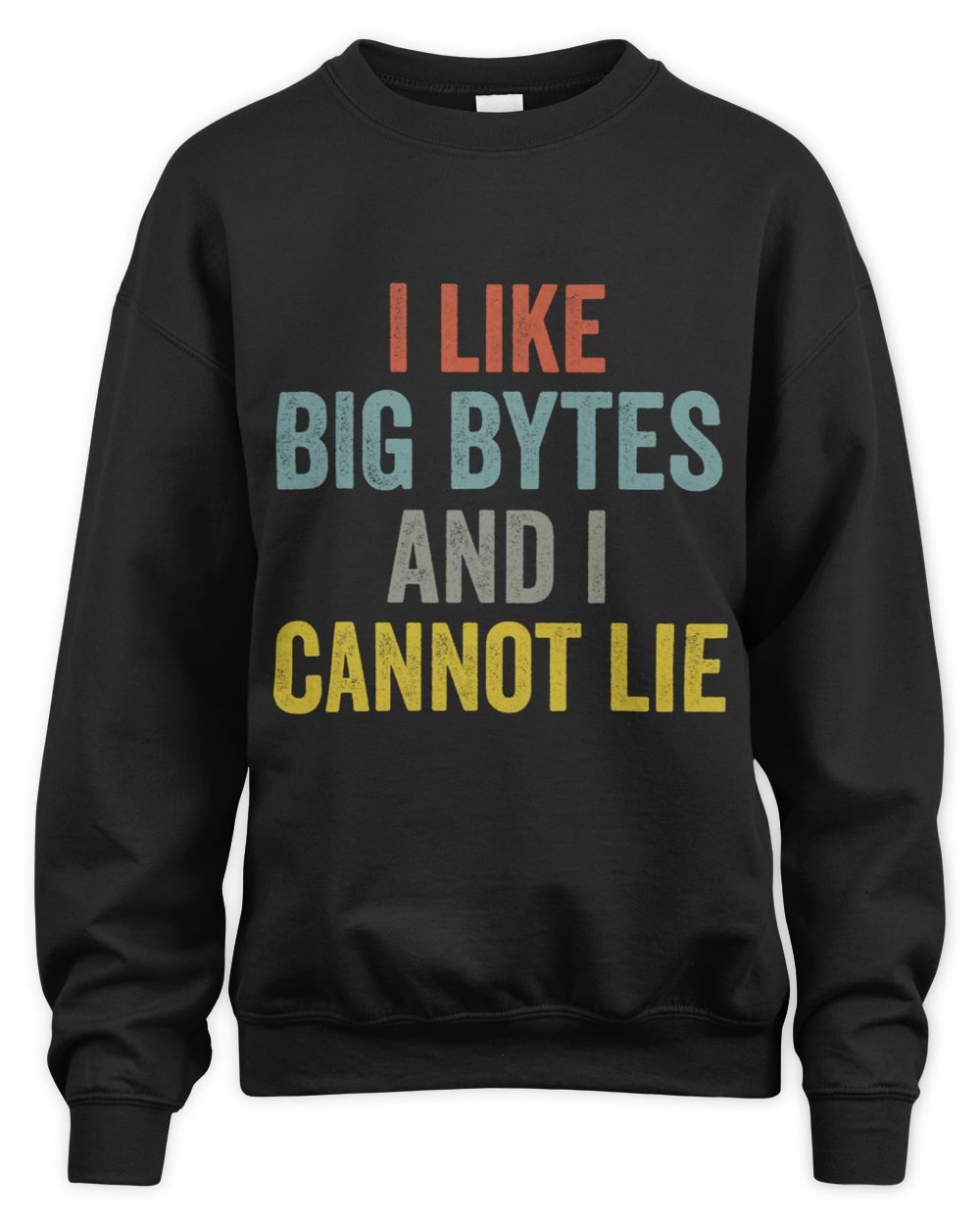 I like big bytes and I cannot lie for programmers developer Unisex Sweatshirt black s