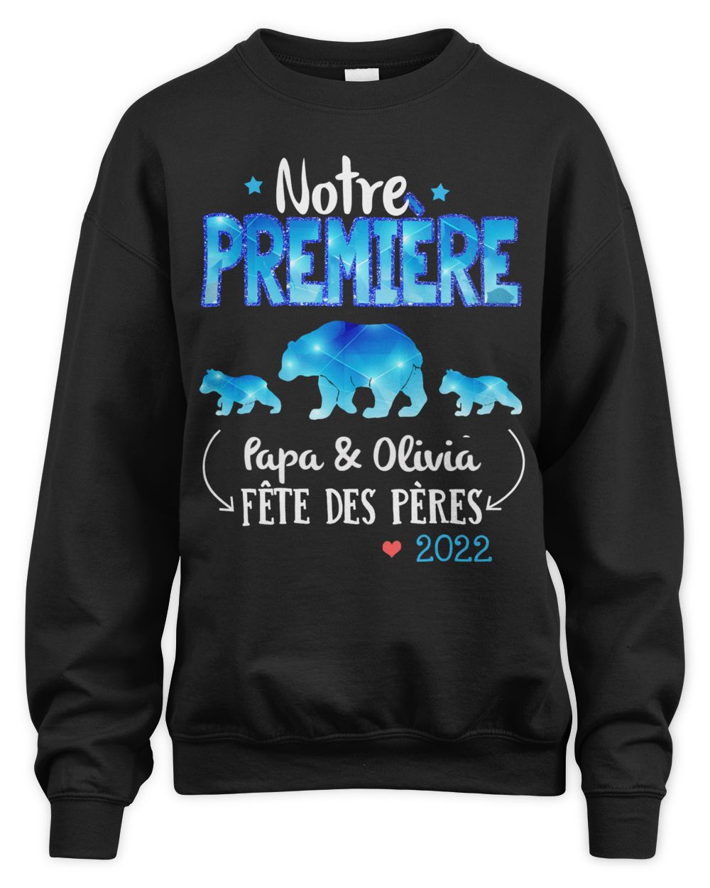 Notre première fête des pères Unisex Sweatshirt black s