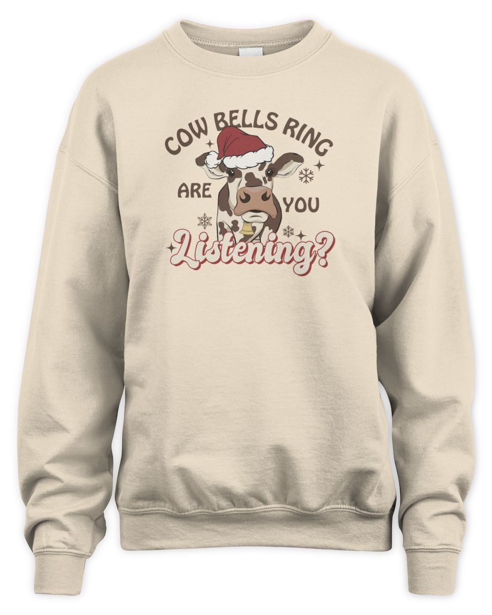 Cowbells Ring Unisex Sweatshirt sand s