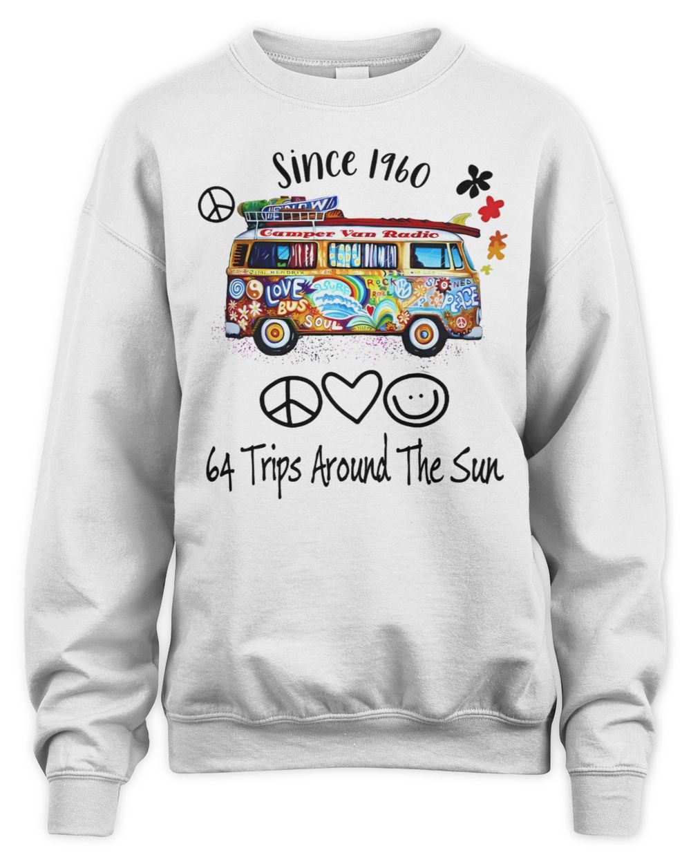 1960 USA57 Unisex Sweatshirt white s