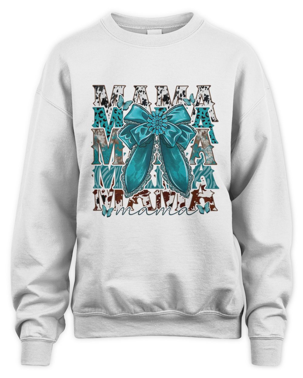 Coquette Mama Sweatshirt, Mama Christmas Sweatshirt, Coquette Bows Shirt, Pink Lover Gift, Coquette Styles, Custom Kids Name Shirt Unisex Sweatshirt white s
