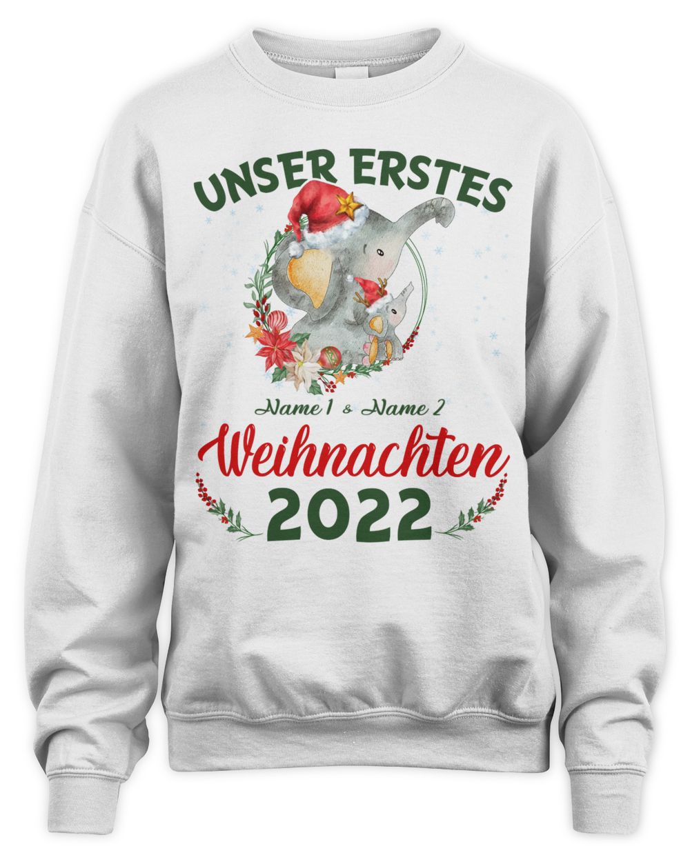 Unser erstes Weihnachten Unisex Sweatshirt white s