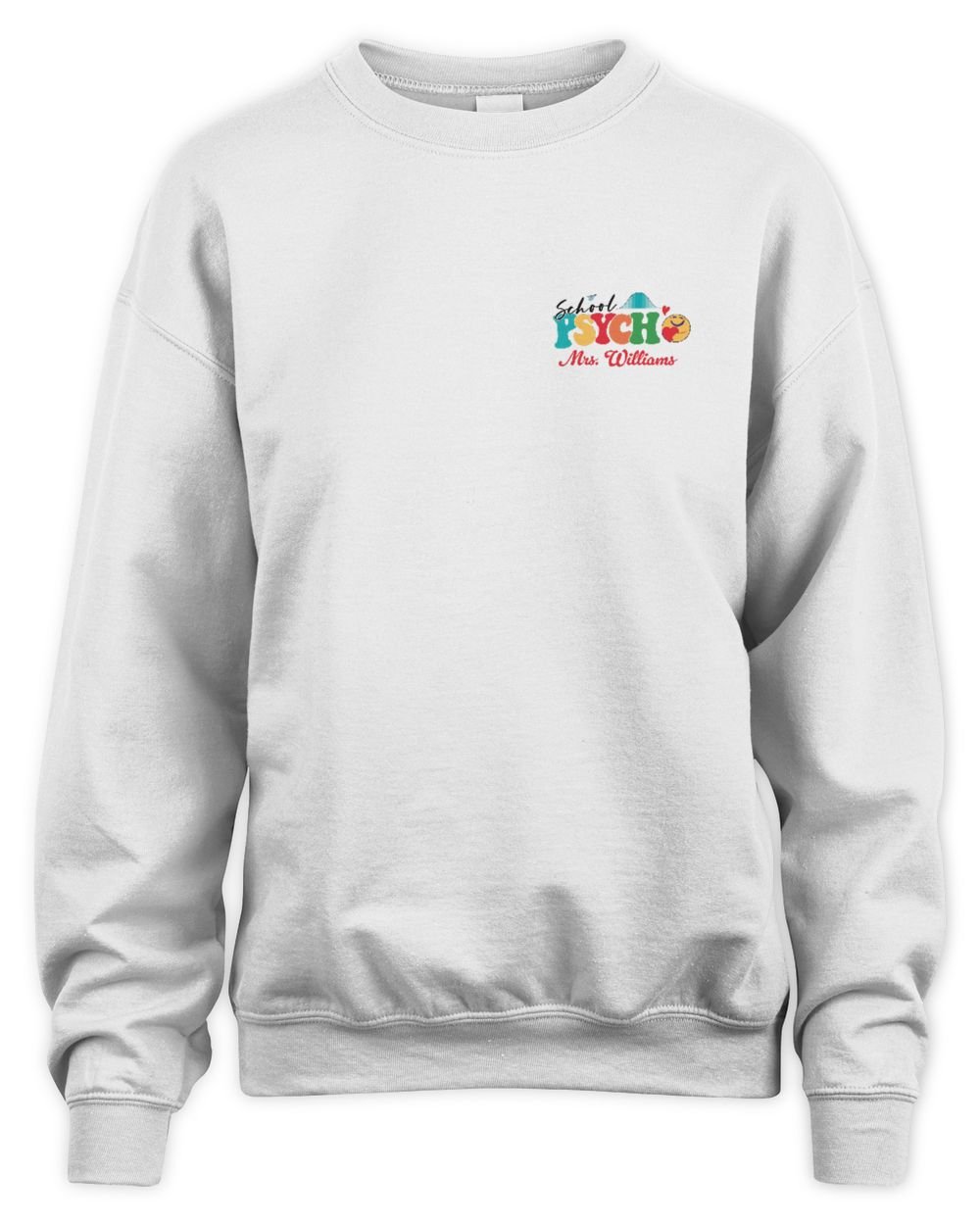 School Psych Sweatshirt, Retro School Psychologist Sweatshirt, School Psych Sweatshirt, Teacher Appreciation, Psychology Shirt Unisex Sweatshirt white s