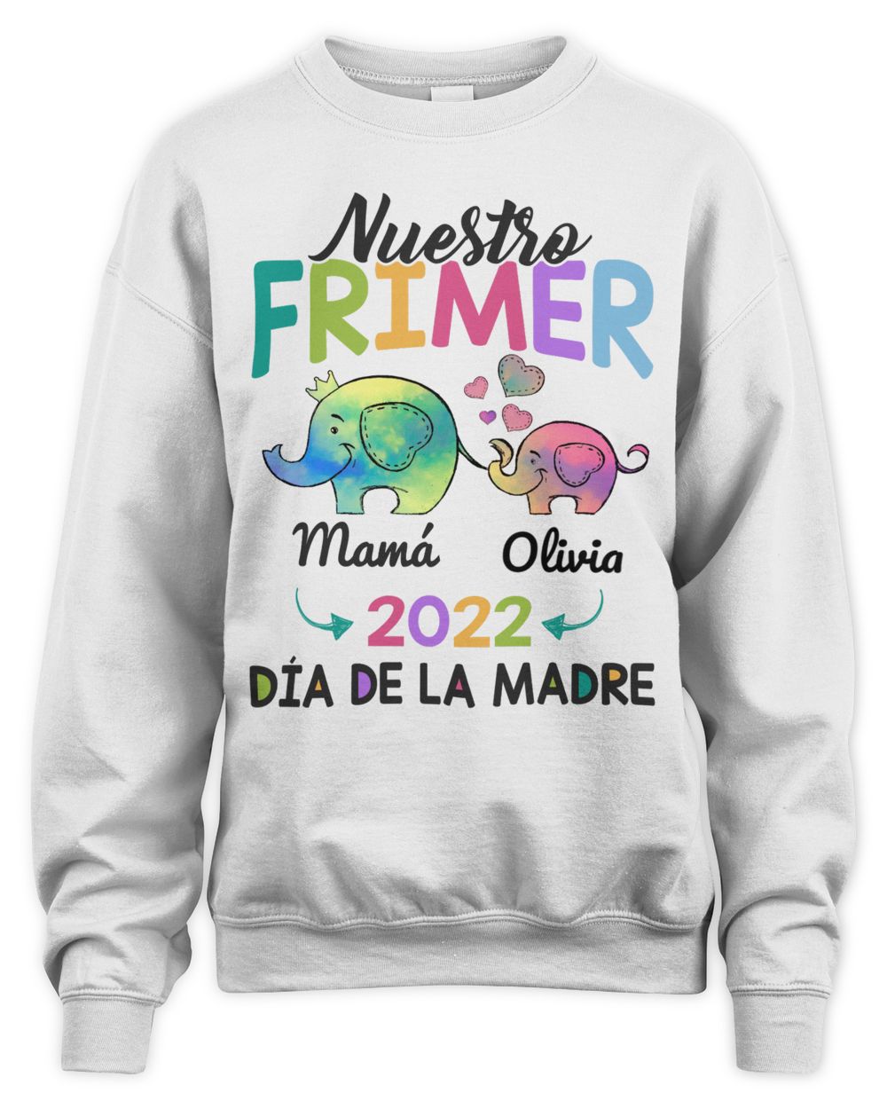 Nuestro Primer día de la Madre Unisex Sweatshirt white s