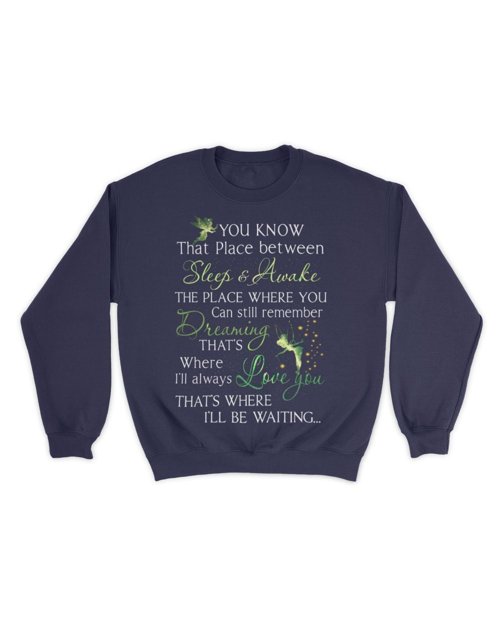 Sleep-and-awake Unisex Sweatshirt navy s