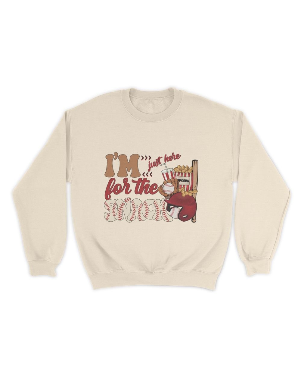 I'm just here for the snack shirt Unisex Sweatshirt sand s
