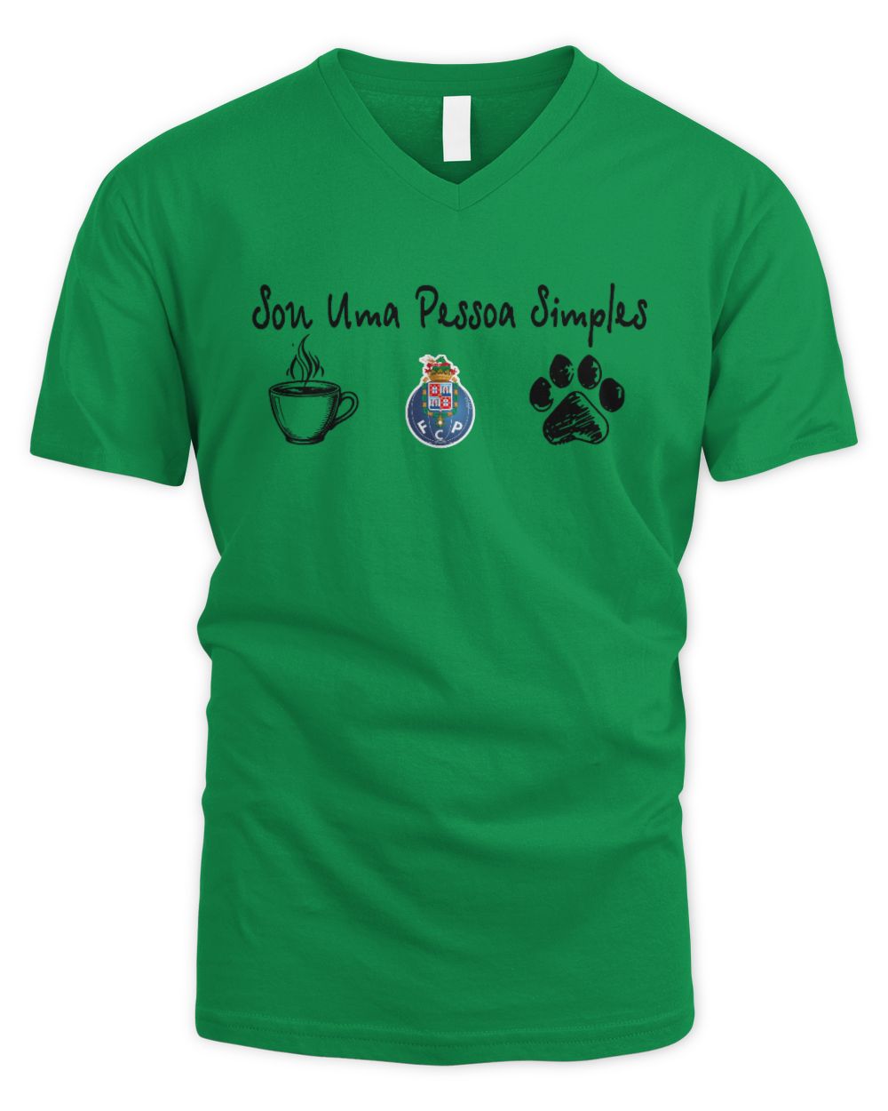 PORTO BDN9A Men's V-Neck T-Shirt irish-green s