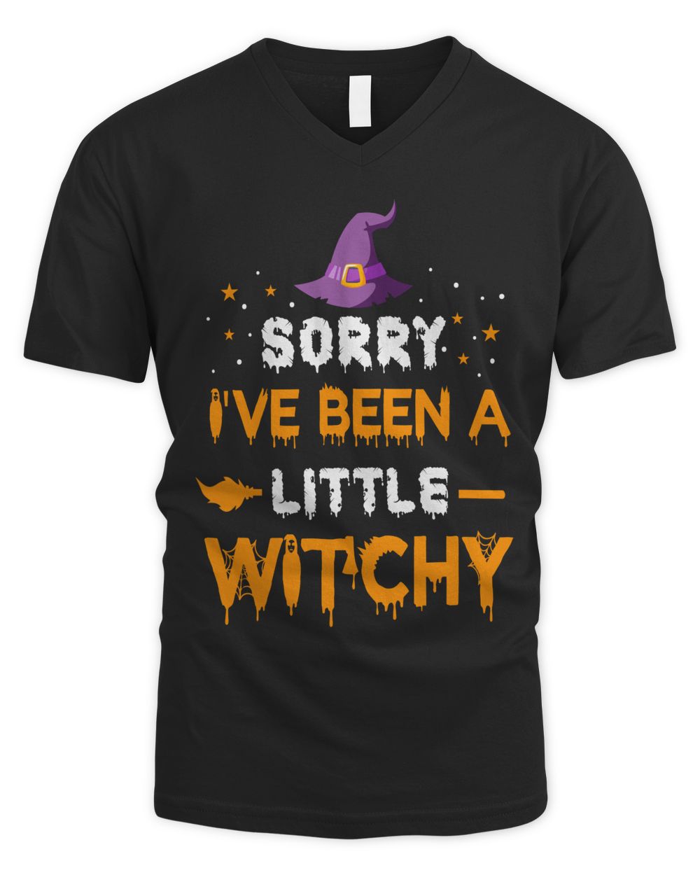 SORRY I'VE BEEN A LITTLE WITCHY Men's V-Neck T-Shirt black s