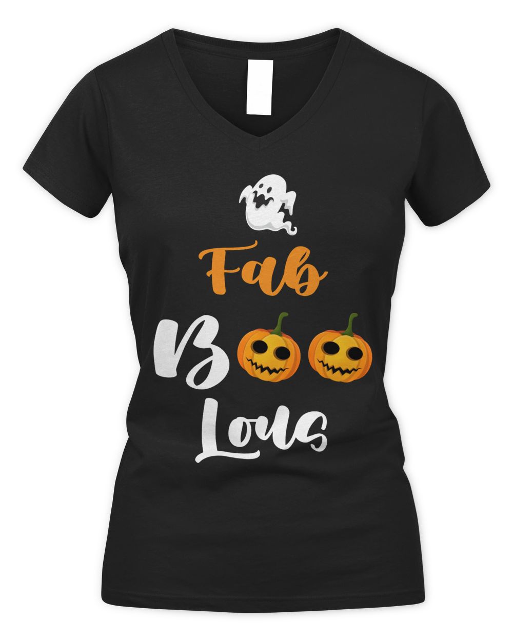 FAB BOO LOUS Women's V-Neck T-Shirt black s