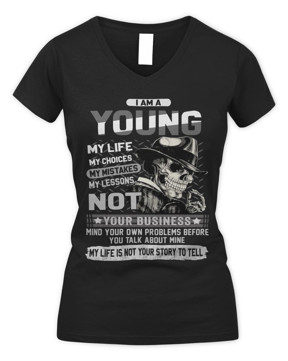USL-31-Young Women's V-Neck T-Shirt black s