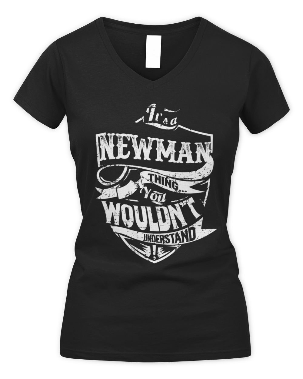 USL-14-Newman Women's V-Neck T-Shirt black s