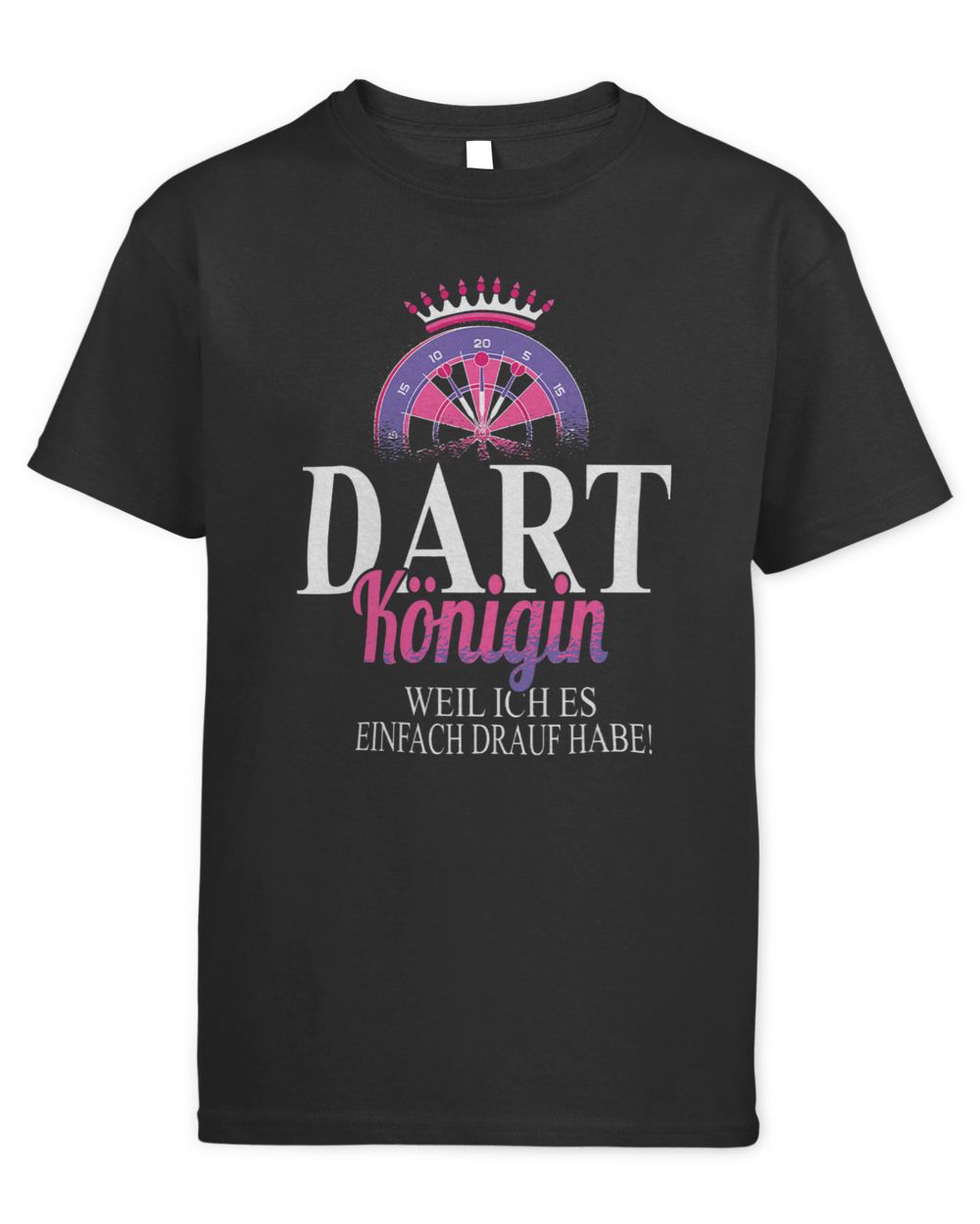Dart Saying Womens Dart Queen Weil Ich Es Kann Kids Standard T-Shirt black xs