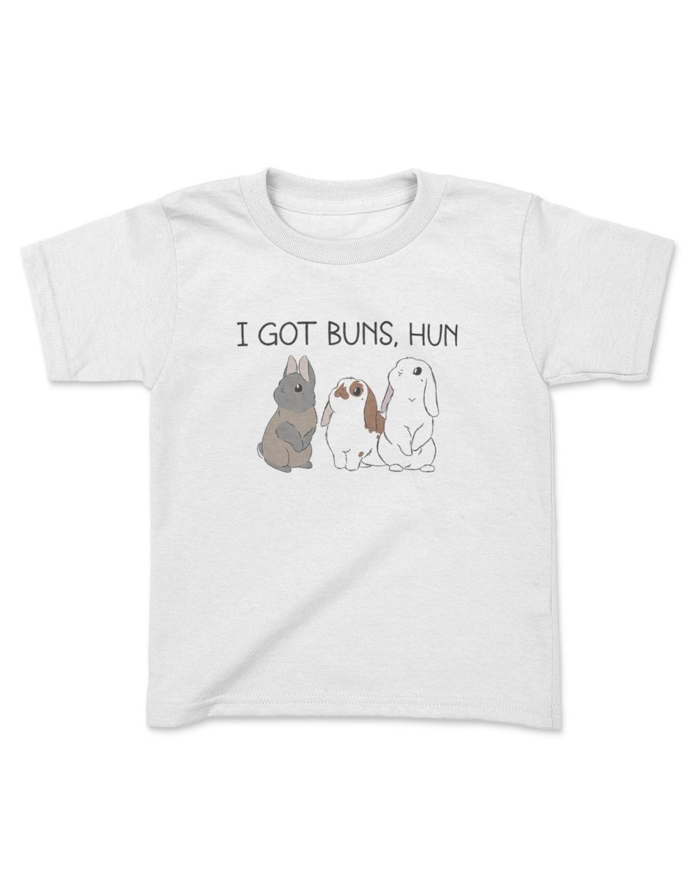 I got buns, hun Kids Standard T-Shirt white xs