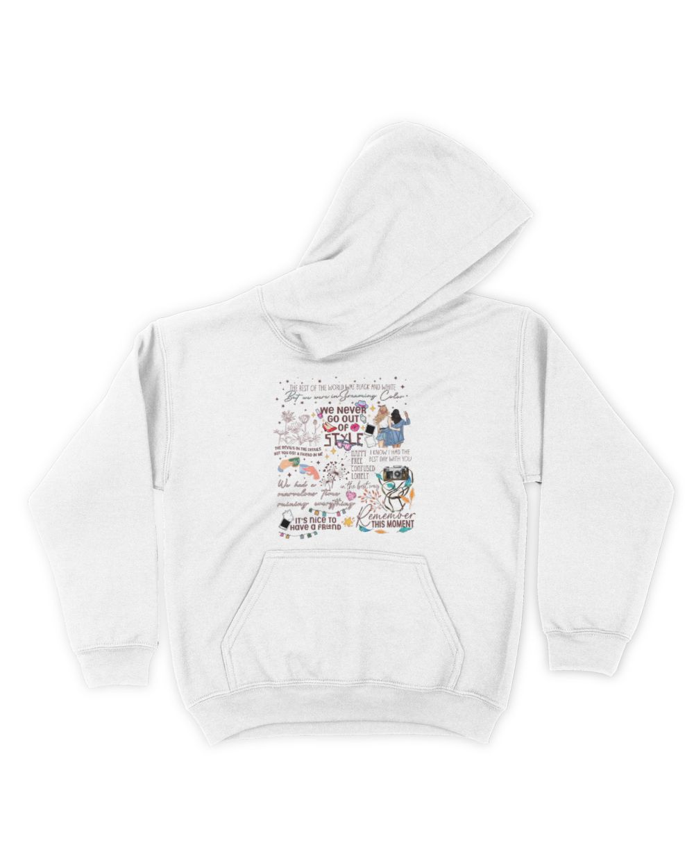 Songs of Friendship T-Shirt, Sweatshirt, Hoodi Kids Pullover Hoodie white xs