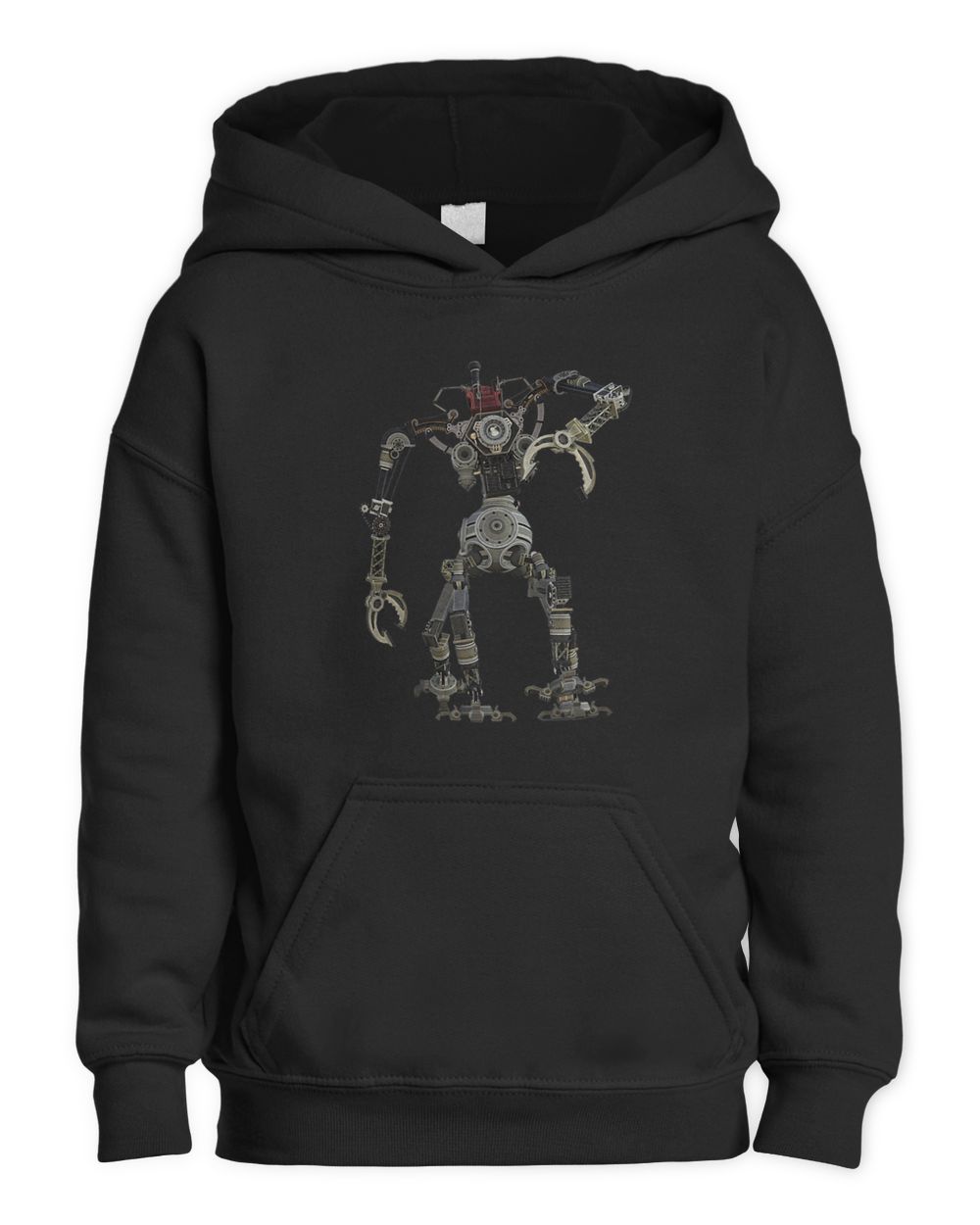 Andriod Automation Helper Cyborg Bot Robot Chatbot Tech 4 Kids Pullover Hoodie black xs