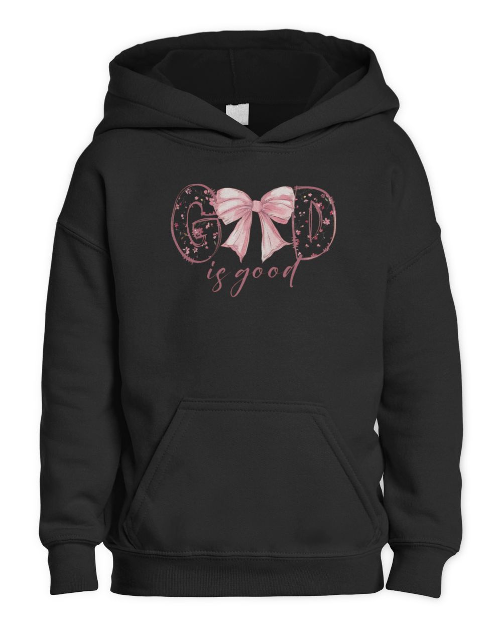 Is Good Xmas Kids Pullover Hoodie black xs