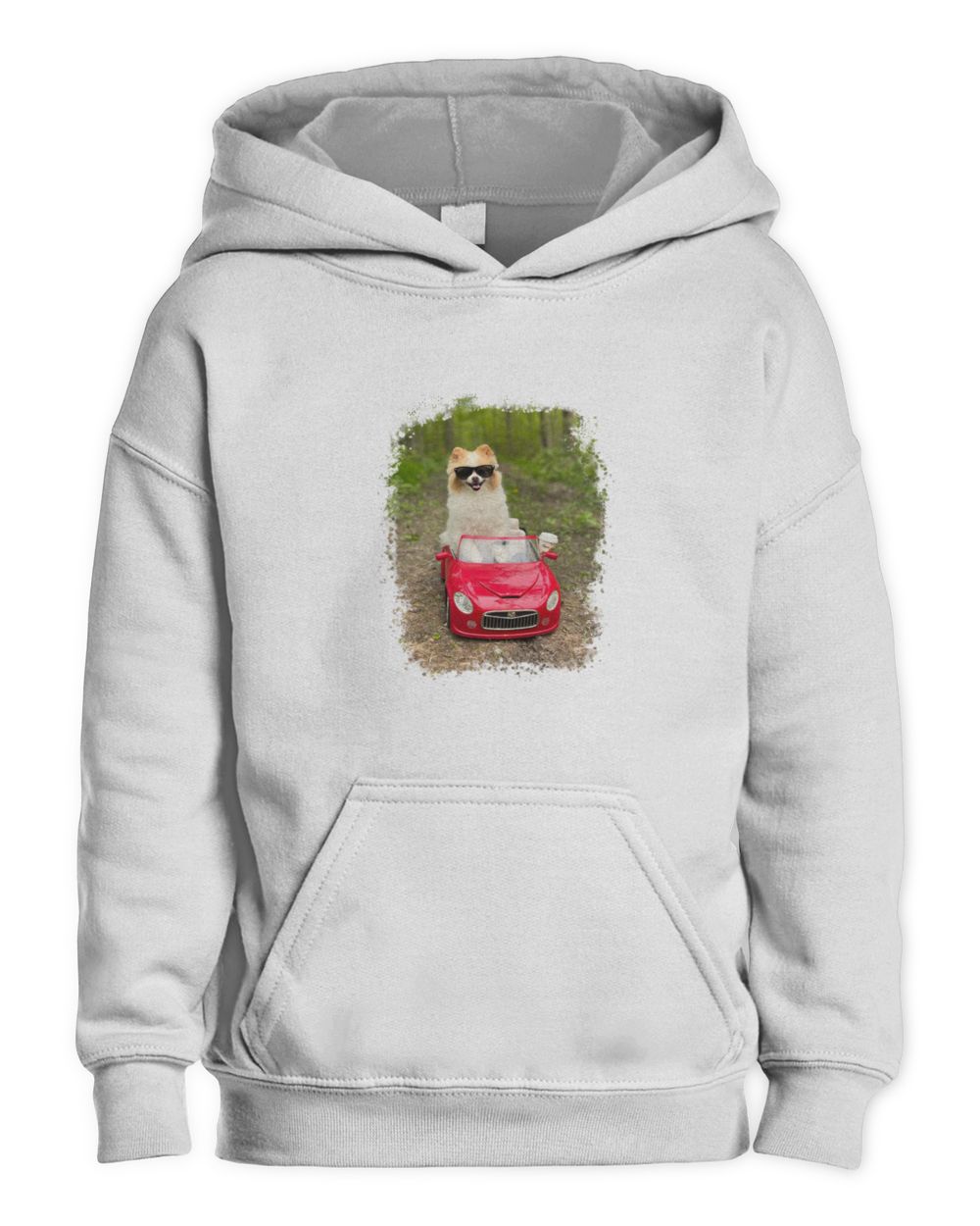 Koda is in The Woods Kids Pullover Hoodie white xs
